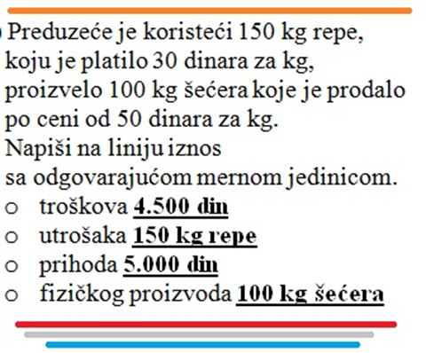 Poslovna ekonomija II - inicijalna provera znanja učenika