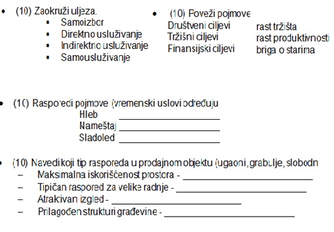 Poslovna ekonomija IV - test