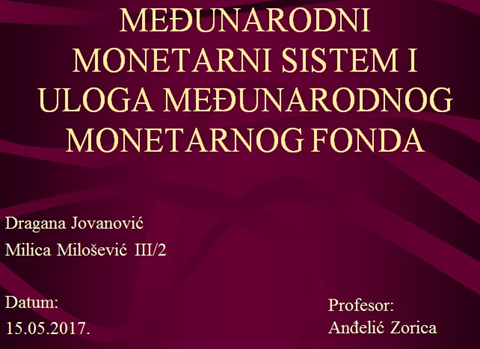 Finansijsko poslovanje III - prezentacija