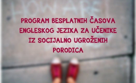 Program besplatnih časova engleskog jezika za učenike iz socijalno ugroženih porodica